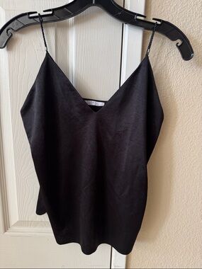 Zara Black V-Neck Spaghetti Strap Cami
